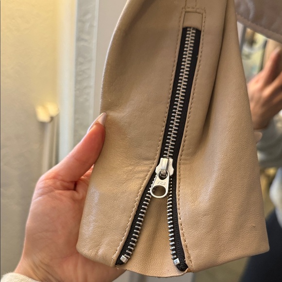 Mackage Tan Lambskin Leather Moto Jacket - Picture 10 of 16